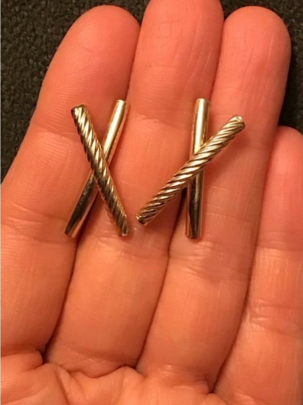 14k Solid Gold Bar Earrings